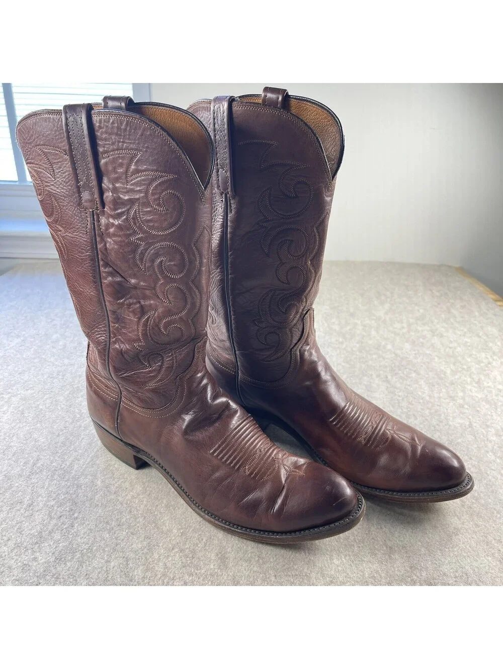 1883 Lucchese Western Cowboy Boots 11D Men’s Brown Leather N8879R8 made in USA